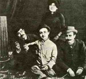 Анри Тулуз-Лотрек с друзьями в саду Мулен де ла Галетт 1887г